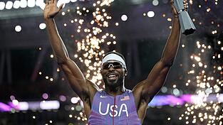 US-Sprinter Kenneth Bednarek siegte &uuml;ber die 100 Meter.