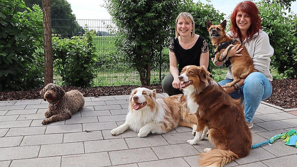 Silke Purrer (l.) mit den Bürohunden und Christina Graf mit ihrem eigenen Hund Idefix freuen sich auf ihre zukünftige Zusammenarbeit. Silke Purrer (l.) mit den Bürohunden und Christina Graf mit ihrem eigenen Hund Idefix freuen sich auf ihre zukünftige Zusammenarbeit.