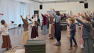 Die Jugendlichen bei einer der Proben zum Musical.