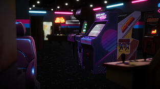 So sieht die eigene Arcade schließlich aus - passend in Neonlichtern.