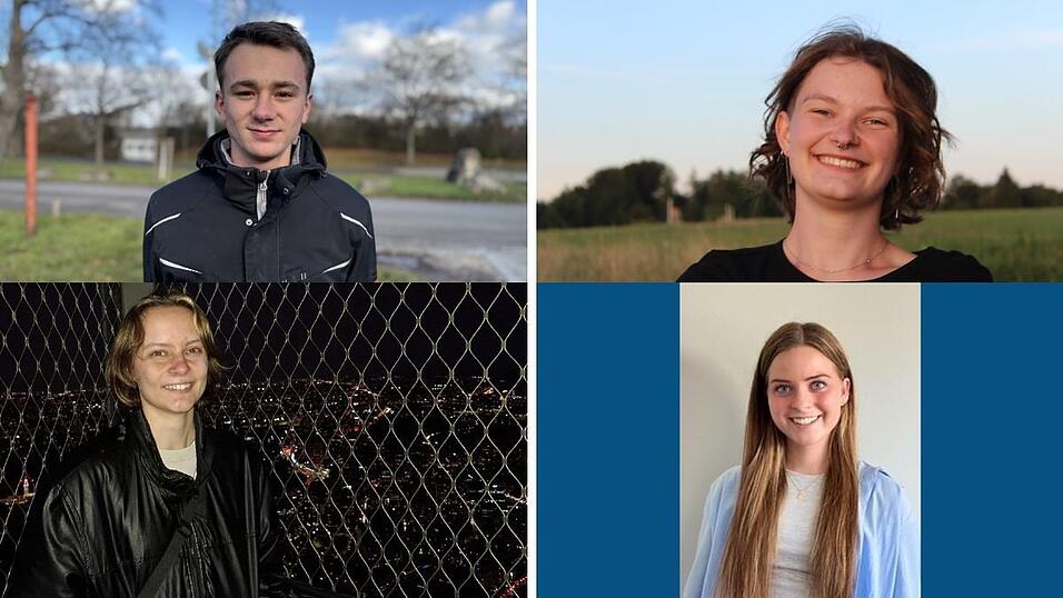 Vier Jugendliche sagen ihre Meinung zur Rentenfrage. Kollage: idowa