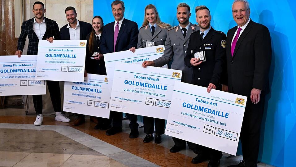 Alle Medaillengewinner durften sich &uuml;ber eine Verdoppelung ihrer Pr&auml;mien freuen.
