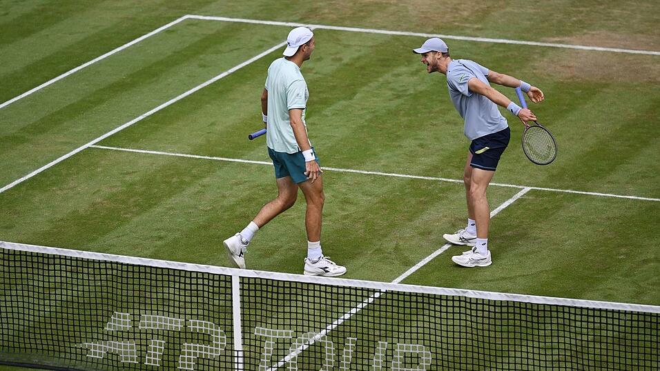 Im Doppel nicht zu schlagen: Jan-Lennard Struff (l) und Yannick Hanfmann (r). Im Doppel nicht zu schlagen: Jan-Lennard Struff (l) und Yannick Hanfmann (r).