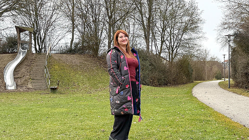 Gabriella Lando kommt gerne mit ihrem Sohn an ihren Lieblingsplatz, den Spielplatz in Auloh.