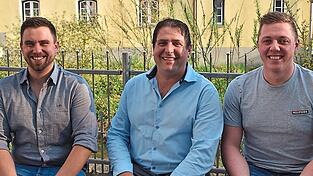 F&uuml;r die Freien W&auml;hler kommen neu in den Gemeinderat (von links) Christian Reff, Florian Dachs und Nicolai Vockinger.