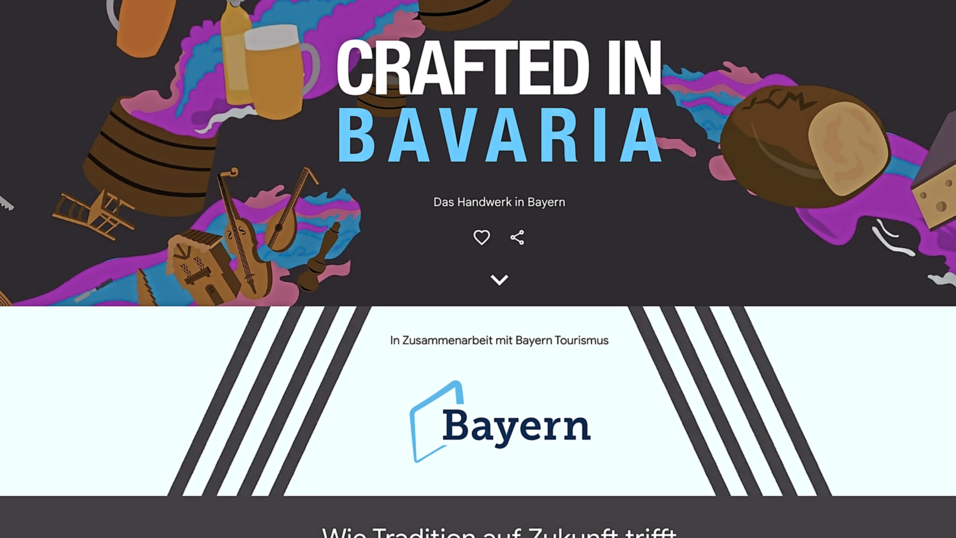 Die Startseite der Online-Ausstellungen: Hier geht es zur bayerischen Handwerkskunst.