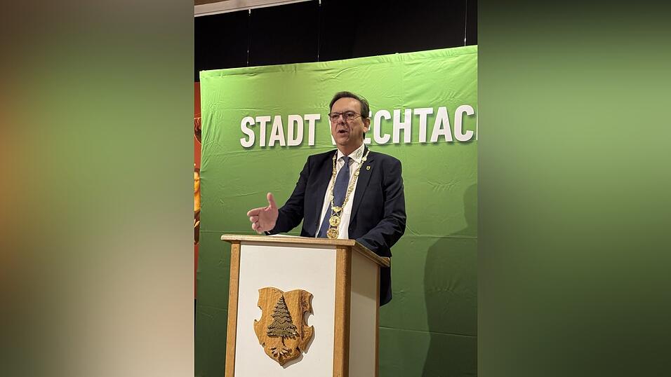 B&uuml;rgermeister Franz Wittmann beim Neujahrsempfang der Stadt Viechtach.