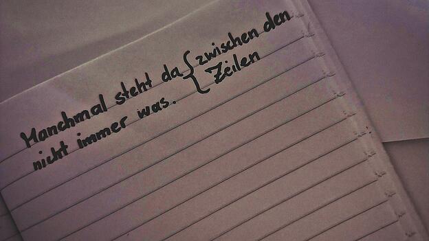Manchmal meinen Worte einfach nur das, was sie meinen - ohne doppelten Boden.