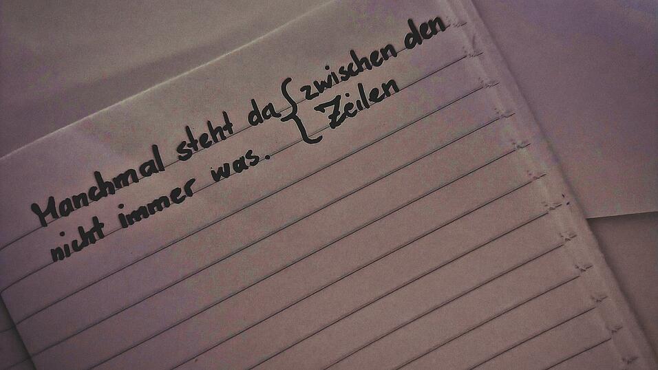 Manchmal meinen Worte einfach nur das, was sie meinen - ohne doppelten Boden.