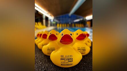 Spiel und Spa&szlig; d&uuml;rfen alle Besucher des Panoramabad-Jubil&auml;umsfestes erwarten. H&ouml;hepunkt wird das Badeenten-Rennen am Festsonntag.