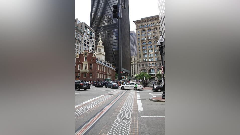 Ein Blick in die Bostoner Innenstadt: Links im Bild ist das alte Rathaus.