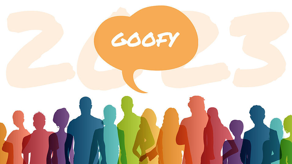 2023, goofy: Tollpatschige, alberne Person oder Verhaltensweise, die andere amüsiert 2023, goofy: Tollpatschige, alberne Person oder Verhaltensweise, die andere amüsiert