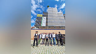 Freuten sich gemeinsam über die Umsetzung des Baus beim „Kronprinzen“ (v.l.): Zimmerermeister Stephan Haller, Architekt Franz Bast, Immobilienfachwirt Raphael Bast, Bauminister Christian Bernreiter, Oberbürgermeister Markus Pannermayr, Architekt Andreas Ascherl, Bauingenieur Severin Bast und als Glücksbringer für den Bau Kaminkehrer Holger Frischhut. Freuten sich gemeinsam über die Umsetzung des Baus beim „Kronprinzen“ (v.l.): Zimmerermeister Stephan Haller, Architekt Franz Bast, Immobilienfachwirt Raphael Bast, Bauminister Christian Bernreiter, Oberbürgermeister Markus Pannermayr, Architekt Andreas Ascherl, Bauingenieur Severin Bast und als Glücksbringer für den Bau Kaminkehrer Holger Frischhut.