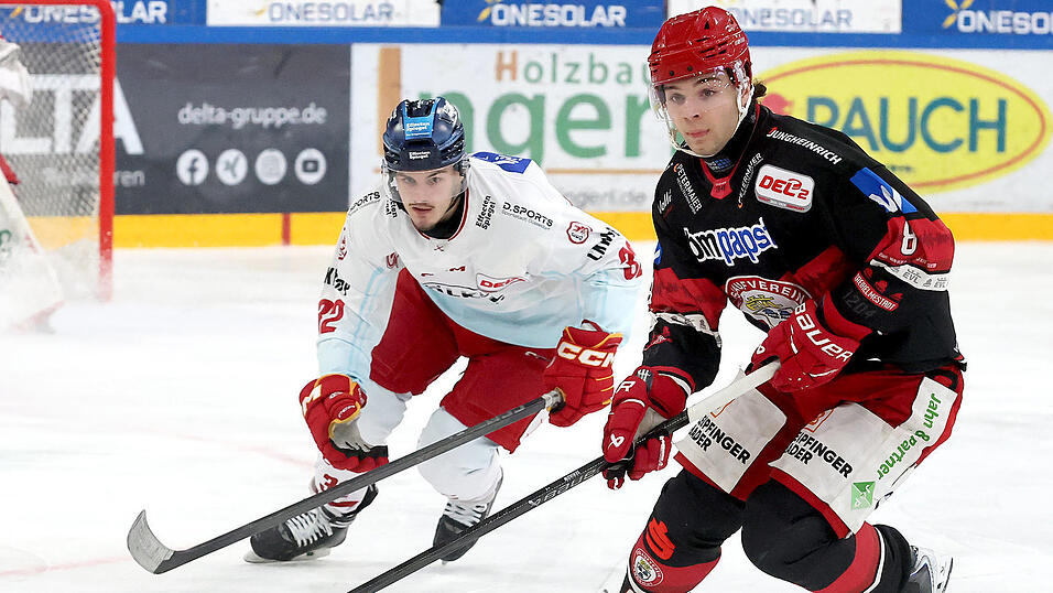Hoffnung auf Verst&auml;rkung: Verteidiger Finn Serikow (re.) ist zur&uuml;ck im Training und k&ouml;nnte am Wochenende sein Comeback nach l&auml;ngerer Verletzungspause feiern. Die Unterst&uuml;tzung w&uuml;rde dem EVL bestimmt gut tun.