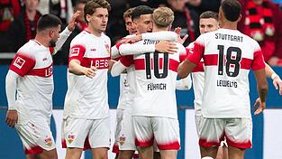 Der VfB Stuttgart feiert einen wichtigen Ausw&auml;rtssieg in Leverkusen.