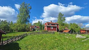 Von solchen Kulissen wurde Lindgren in ihrer Heimat inspiriert. Links ist der Hof von Michel aus Lönneberga.