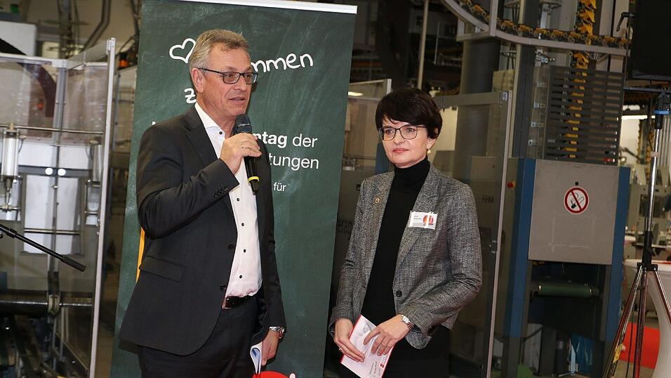 Impressionen vom Lehrermedientag in der Druckerei der Landshuter Zeitung.
