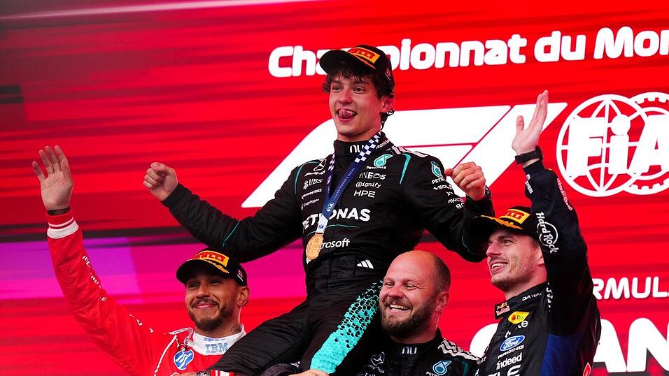 Da haben selbst Hamilton und Verstappen keine Chance: Antonelli nach dem Sieg in Kanada. (Archivbild) Da haben selbst Hamilton und Verstappen keine Chance: Antonelli nach dem Sieg in Kanada. (Archivbild)