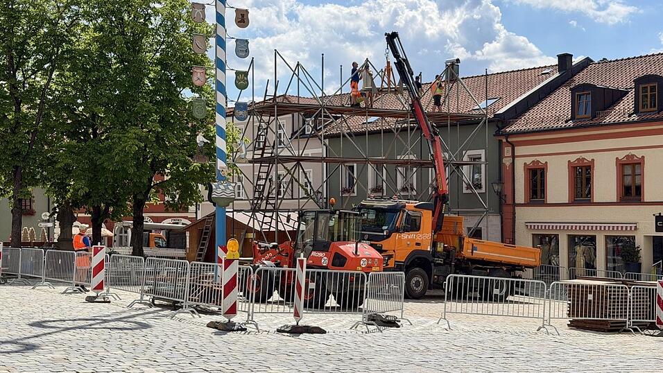 Die Arbeiten konzentrieren sich in dieser Woche auf den Bereich rund ums Kastaniengeviert.