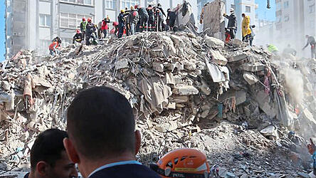 Unz&auml;hlige Geb&auml;ude in der T&uuml;rkei sind durch das Erdbeben eingest&uuml;rzt.