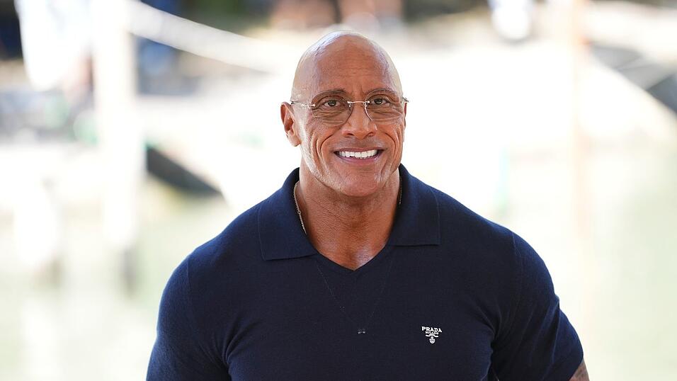 Dwayne Johnson bei seiner Ankunft auf dem Lido.