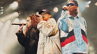 Tic Tac Toe am 1. August 1997 in Landau. Die Ruhrpott-Rapperinnen waren auf dem H&ouml;hepunkt ihrer Karriere.