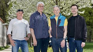 Die LBI-Mitglieder Richard Kuther, Helmut Wartner, Willi Forster und Mark Kammerbauer (von links)