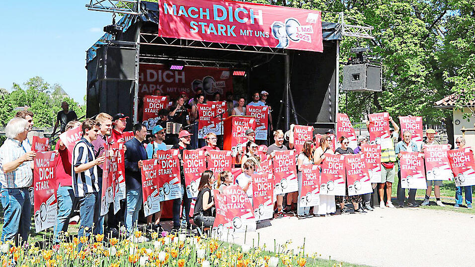 Auffallend viele junge Teilnehmer waren in diesem Jahr bei der Maikundgebung des Deutschen Gewerkschaftsbundes mit dabei.