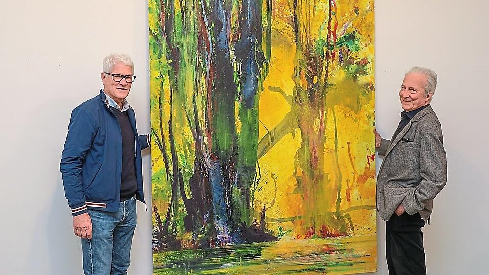 Bernd Zimmer (links) mit seinem Galeristen Karl Pfefferle