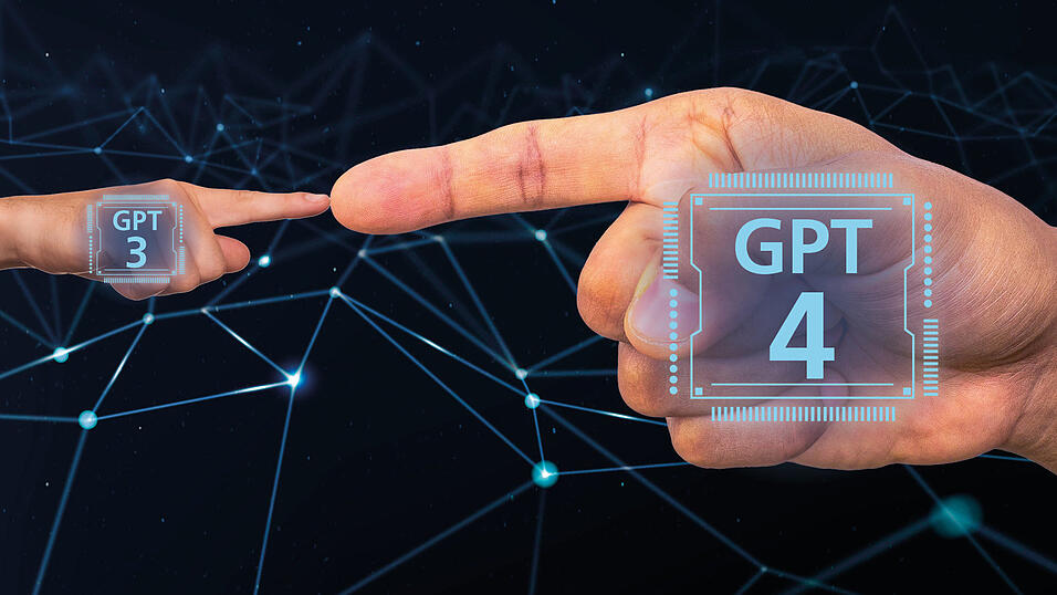 GPT-3 hat sich weiterentwickelt: Etwa sechsmal so groß soll die Datenmenge sein, mit der die Nachfolger-KI GPT-4 trainiert wurde. Doch in einigen Bereichen sind Schwächen geblieben.