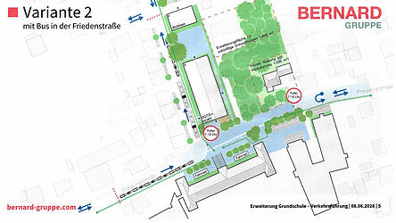 So soll in Zukunft der Bereich an der Grundschule aussehen.