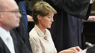 Christina Block während des Prozesses wegen mutmaßlicher Kindesentführung im Landgericht Hamburg.