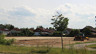 Die Baustelle des Fachmarktzentrums an der Scheiblerstraße. Die Baustelle des Fachmarktzentrums an der Scheiblerstraße.