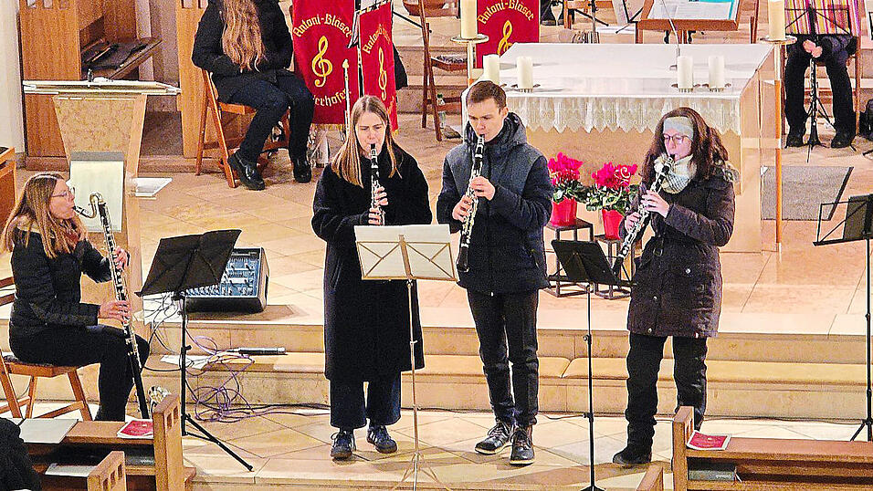 Das Klarinettenquartett mit Sabine Ecker (l.).