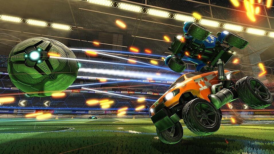 In 'Rocket League' dauert ein Spiel nur fünf Minuten. In 'Rocket League' dauert ein Spiel nur fünf Minuten.