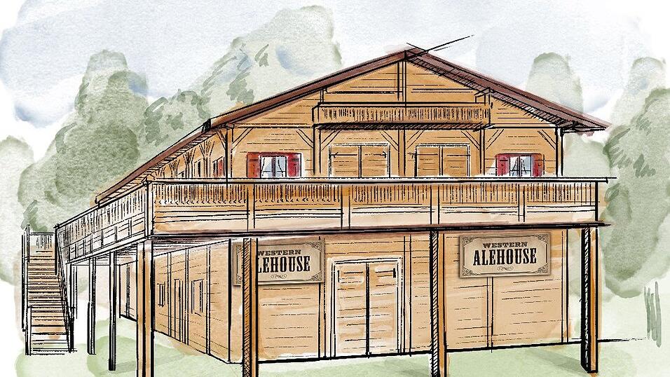 So sollen die geplante 'Pullman Barn' und das Pullman Alehouse' einmal aussehen.