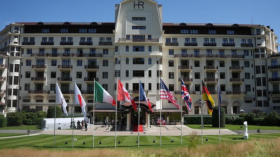 In diesem Hotel findet der Gipfel streng abgeschottet statt. In diesem Hotel findet der Gipfel streng abgeschottet statt.