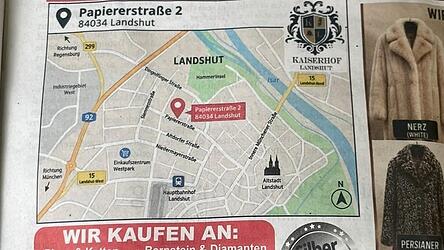 Ein Kreisverkehr auf der Autobahn, neues Einkaufszentrum, wild durcheinandergewürfelte Straßennamen - die Karte zeigt ein völlig anderes Landshut. Ein Kreisverkehr auf der Autobahn, neues Einkaufszentrum, wild durcheinandergewürfelte Straßennamen - die Karte zeigt ein völlig anderes Landshut.