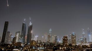 Israels Luftabwehr war auch in der Nacht wieder im Einsatz.