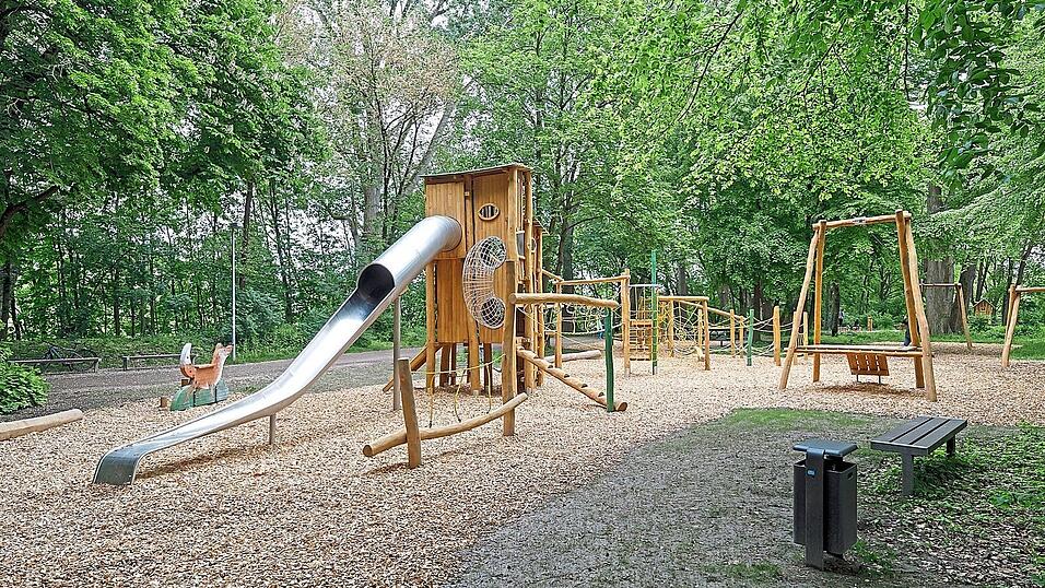 Der Spielplatz Inselpark wurde saniert und im Mai vergangenen Jahres wieder ge&ouml;ffnet. Auf 1 000 Quadratmetern Fl&auml;che finden Kinder hier viel Platz zum Toben, Klettern, Schaukeln und Balancieren.