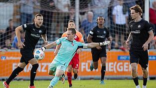 Rückhalt und Antreiber: Sebastian Maier ist bei Hankofen nicht nur fürs Verhindern von Toren zuständig, sondern auch dafür, dass es im Umschaltspiel schnell nach vorne geht. Das könnte auch ein Mittel am Freitag gegen den FC Bayern München II sein.