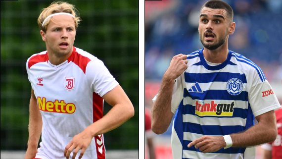 Nach dem nicht ganz ohne Störgeräusche verlaufenen Abschied im Sommer trifft unter anderem Rasim Bulic (r.) am Sonntag nach zwei Jahren in Regensburg im MSV-Trikot auf seinen Ex-Klub, bei dem Fürth-Leihgabe Philipp Müller (l.) seine Trikotnummer 5 erbte Nach dem nicht ganz ohne Störgeräusche verlaufenen Abschied im Sommer trifft unter anderem Rasim Bulic (r.) am Sonntag nach zwei Jahren in Regensburg im MSV-Trikot auf seinen Ex-Klub, bei dem Fürth-Leihgabe Philipp Müller (l.) seine Trikotnummer 5 erbte