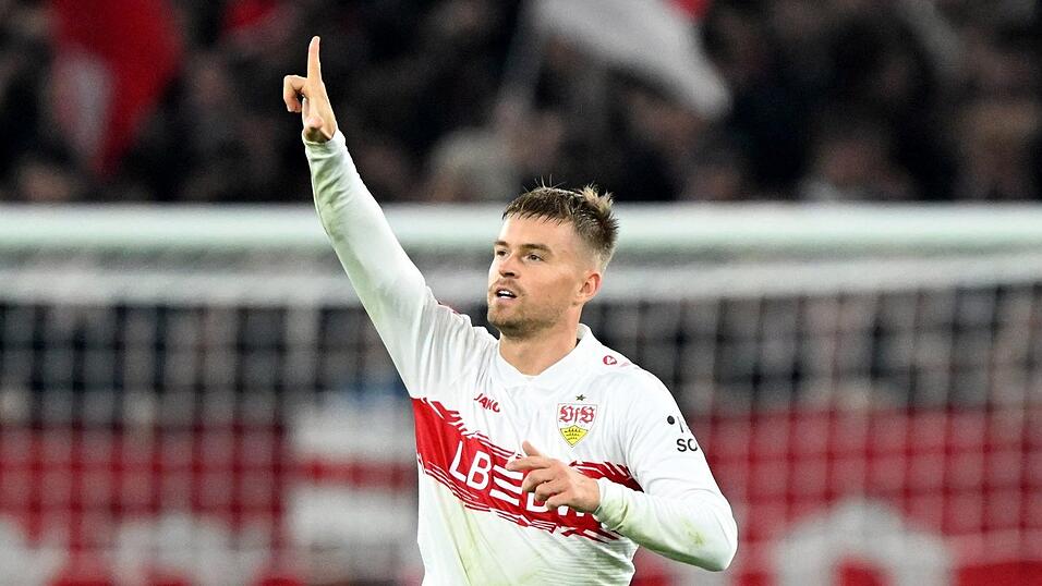 VfB-Nationalspieler Mittelstädt traf per Foulelfmeter zum 1:1. VfB-Nationalspieler Mittelstädt traf per Foulelfmeter zum 1:1.