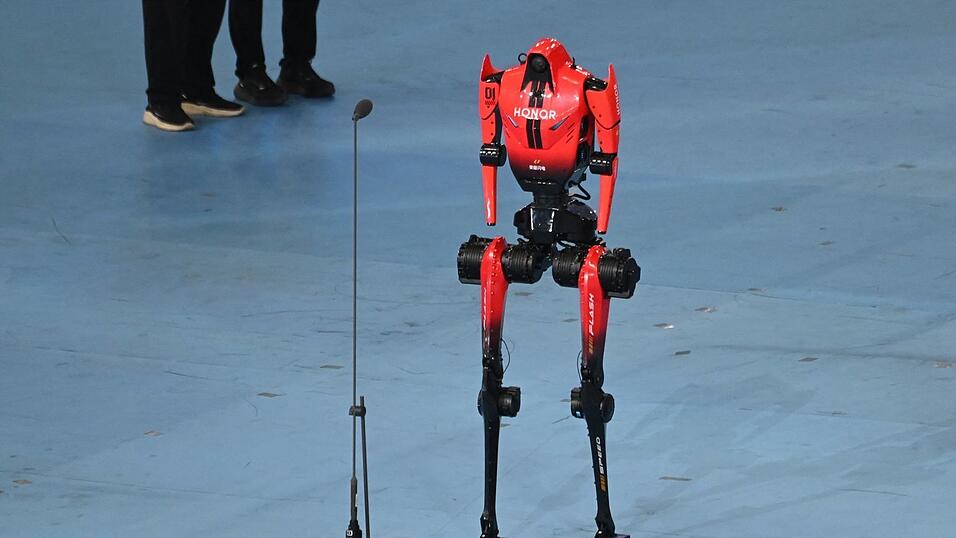 Roboter &laquo;Blitz&raquo; hatte bereits im Vorfeld den 100-Meter-Rekord von Usain Bolt unterboten.