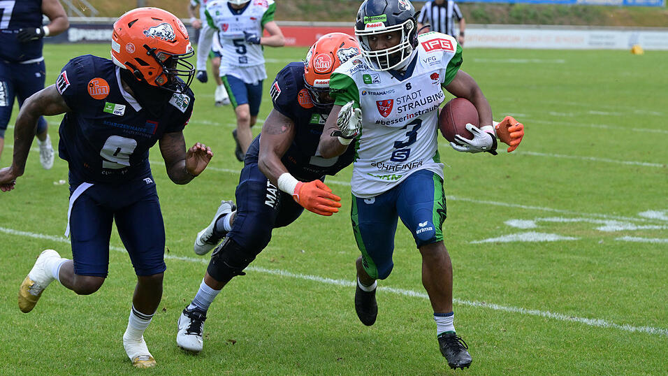 Kamal Cass sorgte f&uuml;r die einzigen Punkte der Straubinger Footballer.