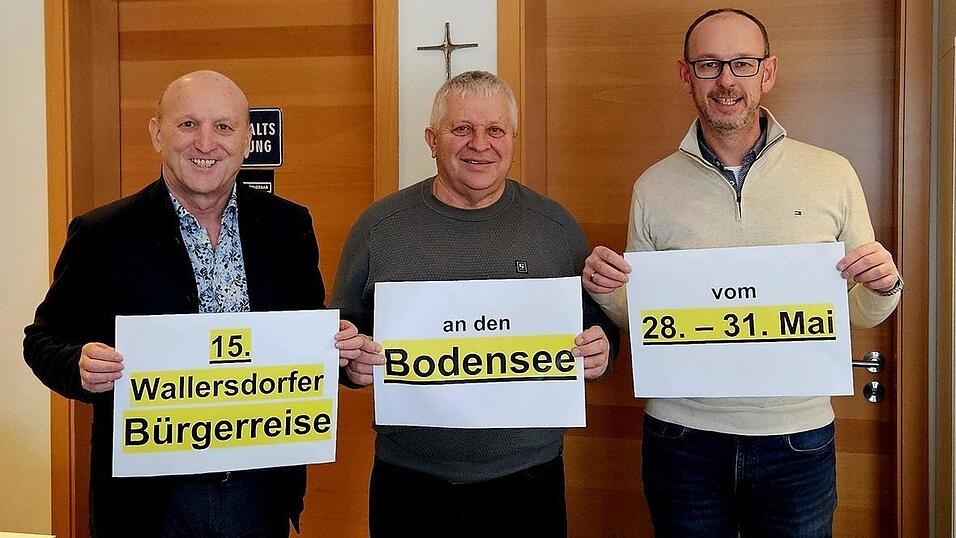 B&uuml;rgermeister Franz Aster, Hans Kulzer und Willi Reicheneder