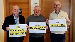 B&uuml;rgermeister Franz Aster, Hans Kulzer und Willi Reicheneder