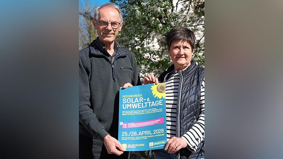 Stellten das Programm vor: Solarfreunde-Vorsitzender Hans Stanglmair und Christine Kohn von den Solarfreundinnen.