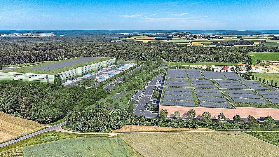 Die neueste Visualisierung des &bdquo;Logistikparkes Stocka&ldquo; wurden den Sitzungsteilnehmern pr&auml;sentiert.