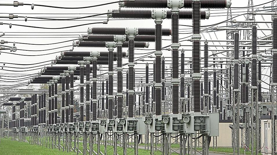 Das Umspannwerk bei Redwitz im Landkreis Lichtenfels in Oberfranken.